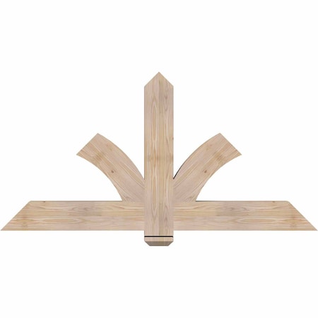 Ekena Millwork Redmond Smooth Timber Gable Bracket, Douglas Fir, 60"W x 30"H x 3 1/2"D x 5 1/2"F, 12/12 Pitch GBW060X30X0406RED00SDF